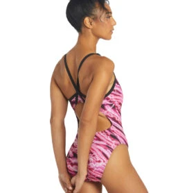 HydroLast Flash Thin Strap One Piece Swimsuit -Swimming Shops 6940348154024 pink 5a