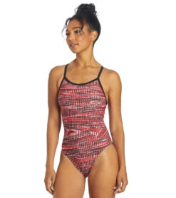 Drift Thin Strap One Piece Swimsuit -Swimming Shops 6942387339432 red 4a