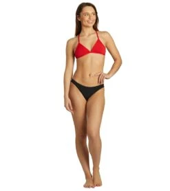 Women's Triangle Solid Bikini Top -Swimming Shops 7012302323880 red 4a