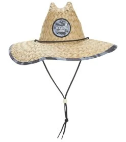 Xcel Unisex Sunset Point Straw Hat With Grey Camo Print -Swimming Shops 7088930914472 naturalgreycamo 2a