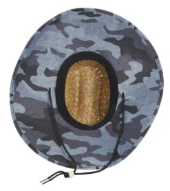 Xcel Unisex Sunset Point Straw Hat With Grey Camo Print -Swimming Shops 7088930914472 naturalgreycamo 4a