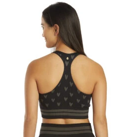 Spiritual Gangster High Neck Jacquard Bra 7 Spiritual Gangster High Neck Jacquard Bra -Swimming Shops 7116068978856 blackhearts 3a