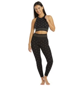 Spiritual Gangster High Neck Jacquard Bra 8 Spiritual Gangster High Neck Jacquard Bra -Swimming Shops 7116068978856 blackhearts 4a