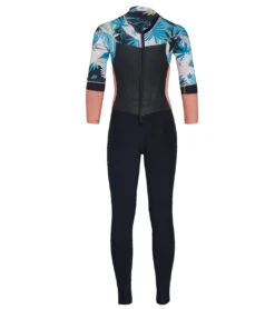Roxy Youth 3/2MM Syncro Back Zip Fullsuit Wetsuit -Swimming Shops 7118464975016 blkpalecorlbutter 3a