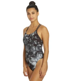 Nike Women's Hydrastrong Tie Dye Spiderback One Piece Swimsuit 9 Nike Women's Hydrastrong Tie Dye Spiderback One Piece Swimsuit -Swimming Shops 7143578009768 black 5a