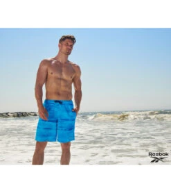 Reebok Men's Cannonball Splash 9" Swim Trunks -Swimming Shops 7167533285544 blue 6a