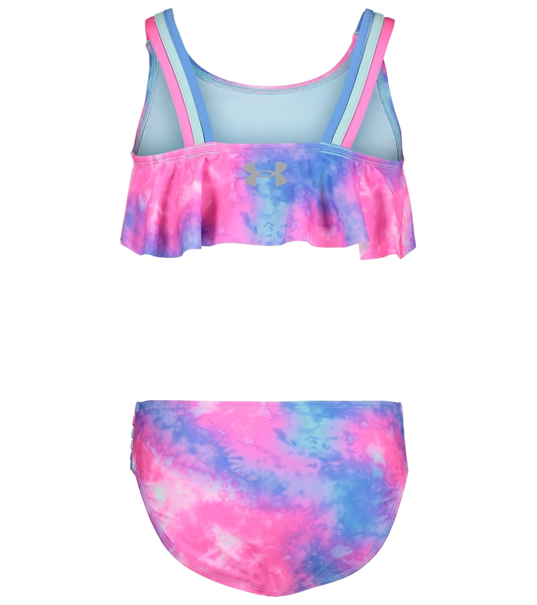 Under Armour Girls' Tie Dye Flutter Bikini (Little Kid, Big Kid) 2 Under Armour Girls' Tie Dye Flutter Bikini (Little Kid, Big Kid) - Image 2