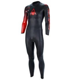AQUASPHERE Men's Racer V3 Tri Wetsuit -Swimming Shops 7197877960872 blackred 4a