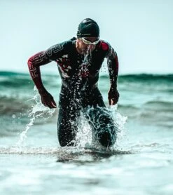 AQUASPHERE Men's Racer V3 Tri Wetsuit -Swimming Shops 7197877960872 blackred 6a