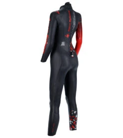 AQUASPHERE Women's Racer V3 Tri Wetsuit -Swimming Shops 7197878124712 blackred 3a