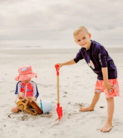 Boys' Sunset Cruising Navy LS Rash Top (Toddler, Little Kid, Big Kid) -Swimming Shops 7217017749672 coral 3a