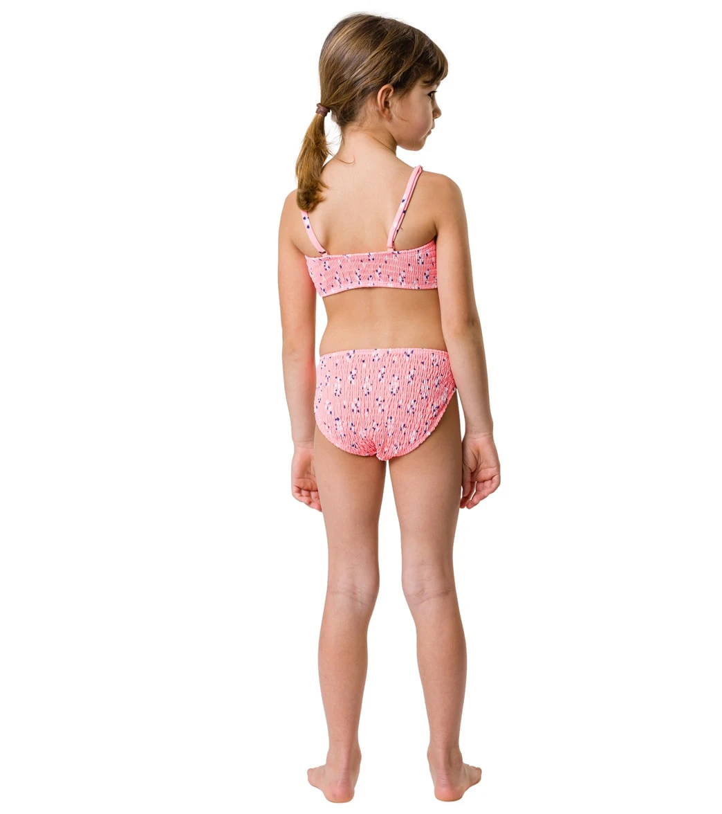 Girls' Ditsy Coral Shirred Bikini Set (Little Kid, Big Kid) 5 Girls' Ditsy Coral Shirred Bikini Set (Little Kid, Big Kid) - Image 5