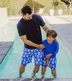 Boys' Penguin Patrol Volley Board Short (Toddler, Little Kid, Big Kid) -Swimming Shops 7217020993704 blue 3a