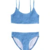 Girls' Powder Blue Sustainable Shirred Bikini Set (Little Kid, Big Kid)