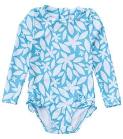Girls' Aqua Bloom Sustainable LS Surf Suit (Baby, Toddler, Little Kid, Big Kid)