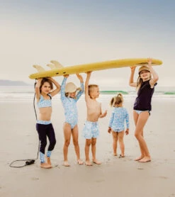 Girls' Aqua Bloom Sustainable LS Surf Suit (Baby, Toddler, Little Kid, Big Kid) -Swimming Shops 7217025908904 blue 4a