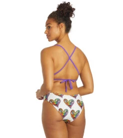 Sporti X Tyler Wallach Limited Edition Heart Face Tie Back One Piece Swimsuit -Swimming Shops 7242999529640 white 6a