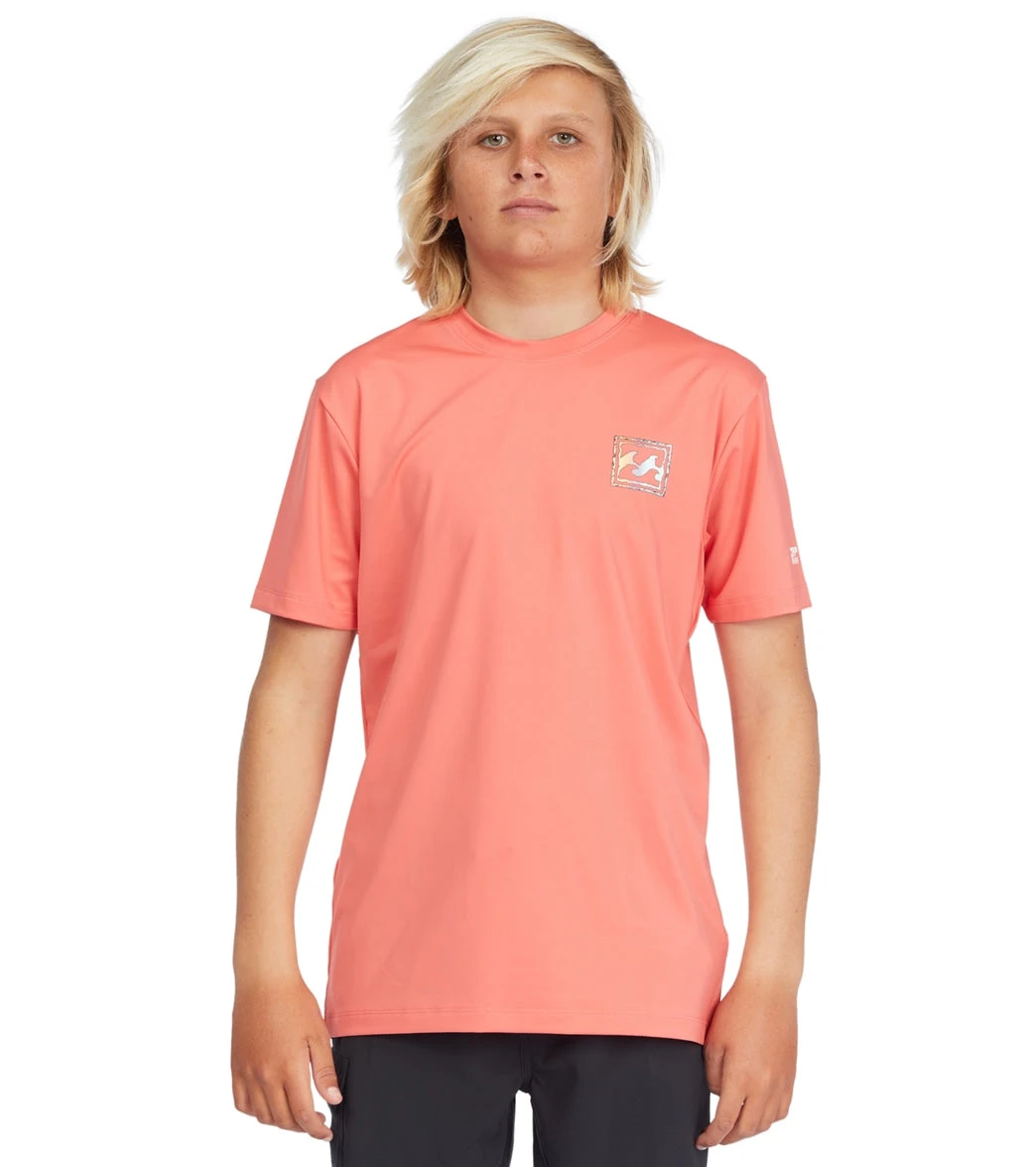 Billabong Boys' Crayon Wave Short Sleeve Surf Shirt (Big Kid) 1 Billabong Boys' Crayon Wave Short Sleeve Surf Shirt (Big Kid)