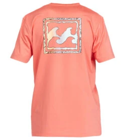 Billabong Boys' Crayon Wave Short Sleeve Surf Shirt (Big Kid) 10 Billabong Boys' Crayon Wave Short Sleeve Surf Shirt (Big Kid) -Swimming Shops 7244915245224 coral 5a