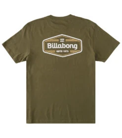 Billabong Men's Walled Short Sleeve Tee -Swimming Shops 7268890935464 military 3a
