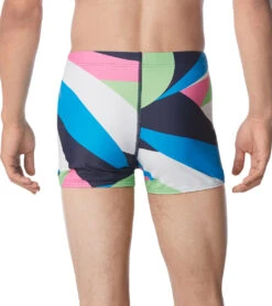Speedo Men's Printed Square Leg Swimsuit -Swimming Shops 7303612956840 acidlime 3a