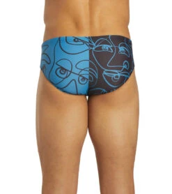 Sporti X ALILscribble Limited Edition Divide Brief Swimsuit -Swimming Shops 7326810996904 blueblack 10a