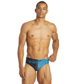 Sporti X ALILscribble Limited Edition Divide Brief Swimsuit -Swimming Shops 7326810996904 blueblack 4a