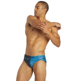 Sporti X ALILscribble Limited Edition Divide Brief Swimsuit -Swimming Shops 7326810996904 blueblack 7a