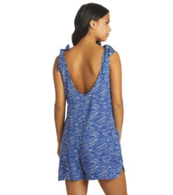 HURLEY Women's Everyday Tie Romper -Swimming Shops 7333622153384 bluecoral 3a