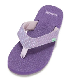 Sanuk Girls' Yoga Glitter Flip Flop (Big Kid)