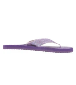 Sanuk Girls' Yoga Glitter Flip Flop (Big Kid) -Swimming Shops 7345926013096 purple 3a
