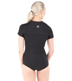 Level Six 1.2mm Neoprene Sally Short Sleeve One Piece Swimsuit -Swimming Shops 7363720085672 obsidian 3a
