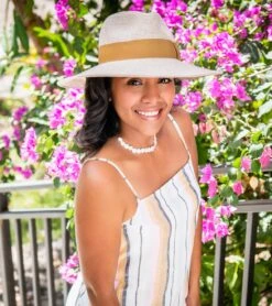 Women's St. Lucia Banded Straw Hat -Swimming Shops 7369900654760 mixedbeige 4a