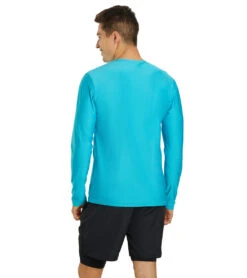 Men's L/S UPF 50+ Relax Fit II Swim Shirt -Swimming Shops 7390303846568 oceanblue 3a
