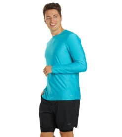 Men's L/S UPF 50+ Relax Fit II Swim Shirt -Swimming Shops 7390303846568 oceanblue 4a