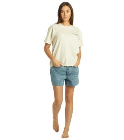 Rip Curl Women's Fields Of Dreams Relaxed Tee -Swimming Shops 7401800368296 bone 4a