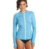 HURLEY Women's OAO Solid Long Sleeve Zip Front Rashguard