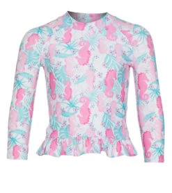 Girls' Magic Seahorse UPF 50+ Rash Guard (Baby, Toddler, Little Kid)