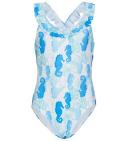 Girls' Seahorse Reef Mindy UPF 50+ One Piece Swimsuit (Baby, Toddler, Little Kid)
