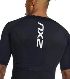 2XU Men's Aero Sleeved Trisuit -Swimming Shops 7412054917288 blackwhite 6a