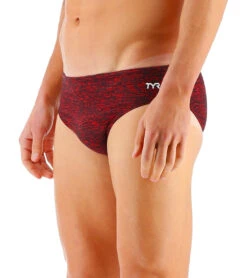 TYR Men's Lapped Racer Brief Swimsuit -Swimming Shops 7415983374504 red 4a
