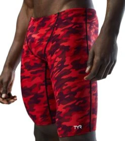 TYR Men's Camo Jammer Swimsuit -Swimming Shops 7415994024104 redcamo 8a
