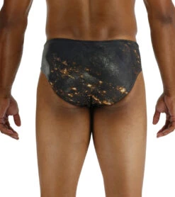 TYR Men's Pyrite Racer Brief Swimsuit -Swimming Shops 7416509169832 goldblack 3a