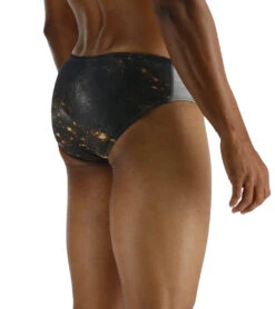 TYR Men's Pyrite Racer Brief Swimsuit -Swimming Shops 7416509169832 goldblack 6a