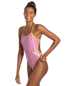 Sporti X Alex & Gretchen Walsh XOXO Tracy Double Strap One Piece Swimsuit -Swimming Shops 7424673677480 pink 8a