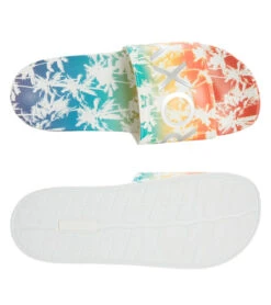 Roxy Women's Slippy Printed Slide Sandals -Swimming Shops 7430143705256 rainbow 3a