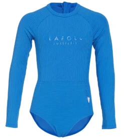 Seafolly Girls' Summer Essentials Long Sleeve One Piece Swimsuit (Big Kid)