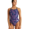 Arena Women's Puzzled Light Drop Back One Piece Swimsuit