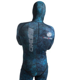CRESSI 3.5mm Tokugawa Open Cell Hooded Two Piece Wetsuit -Swimming Shops 7484568469672 bluecamo 3a