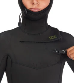 Billabong Youth 5/4mm Absolute Chest Zip Hooded Fullsuit Wetsuit -Swimming Shops 7492491444392 military 4a